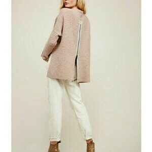 Free People Zip Back Sweater Artic Fox Size XS